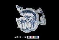 青花折沿盤（卡拉克瓷）殘件藏品圖，第3張